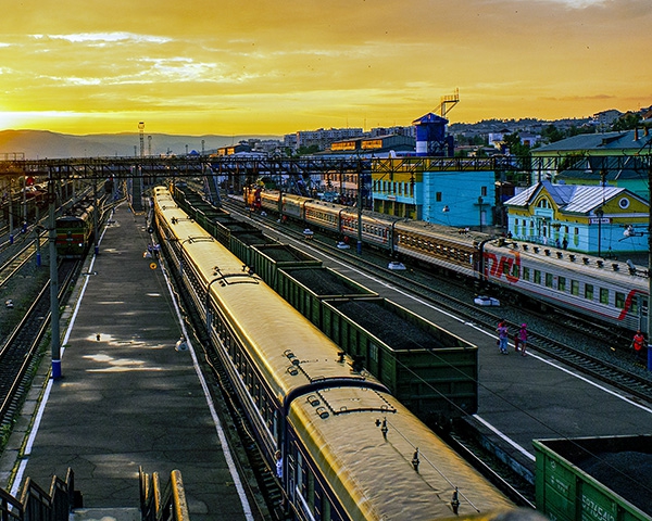 Click here to view Railyard at Sunset by Jack Wickes 